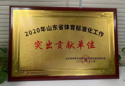 恭喜熊猫体育官方网站体育荣获山东省体育及体育用品标准化技术委员会授予“突出贡献单位”荣誉称号